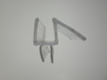 Universal Wasserabweisprofil Typ PAUL, gerade, 1000 mm lang, für 6 mm Glasstärke