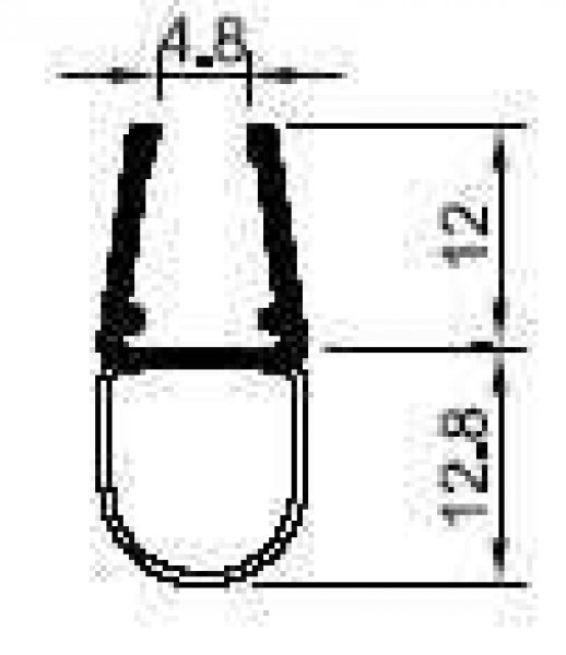 Universal Balgdichtprofil 2000 mm lang, für 6 + 8 mm Glasstärke (12,48 EUR / Meter) Universal Balgdichtprofil 2000 mm lang, für 6 + 8 mm Glasstärke (12,48 EUR / Meter)