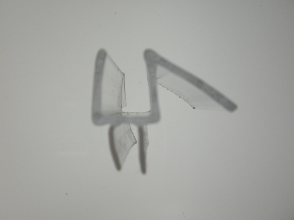 Universal Wasserabweisprofil Typ PAUL, gerade, 1000 mm lang, für 8 mm Glasstärke